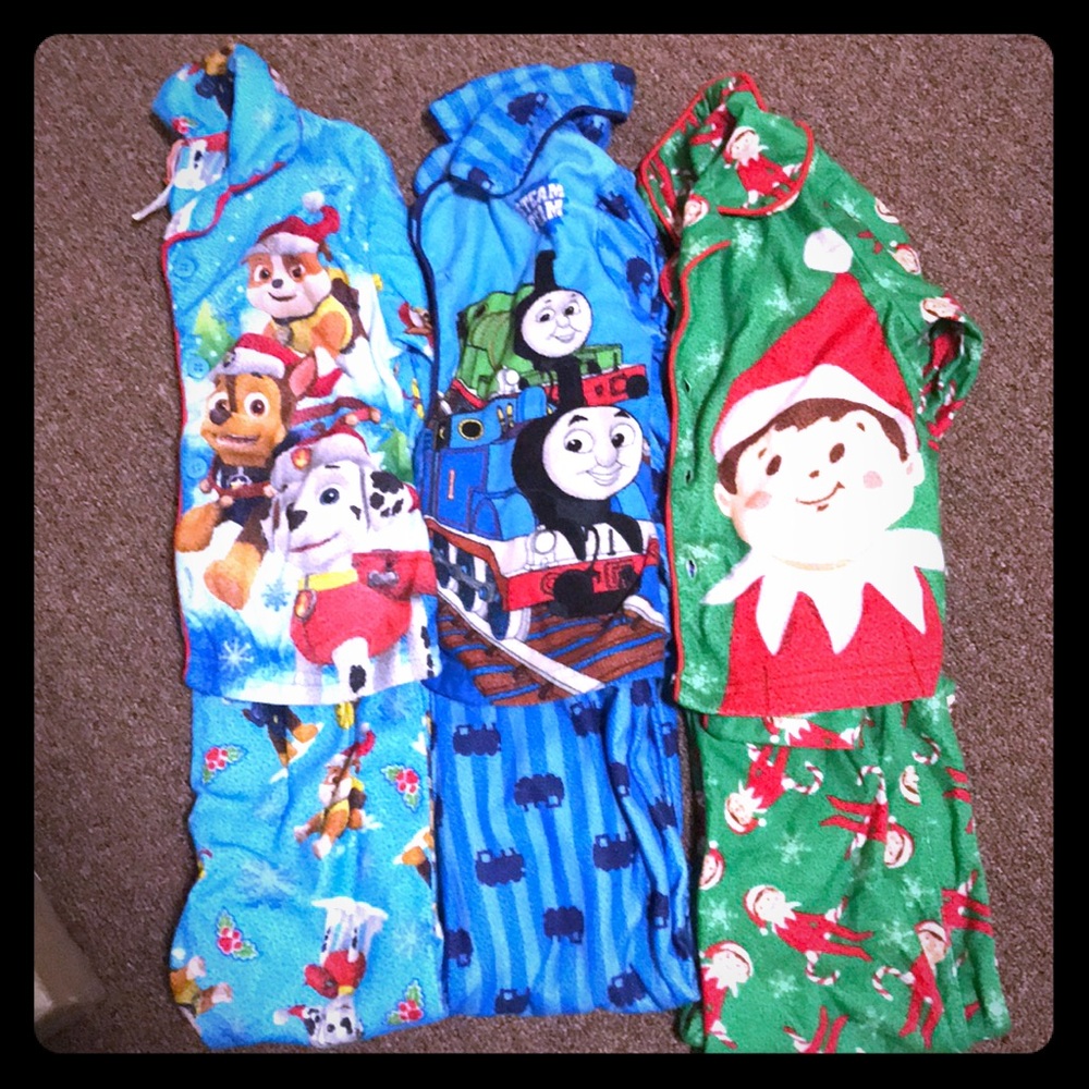 4T Holiday Flannel button top Pjs